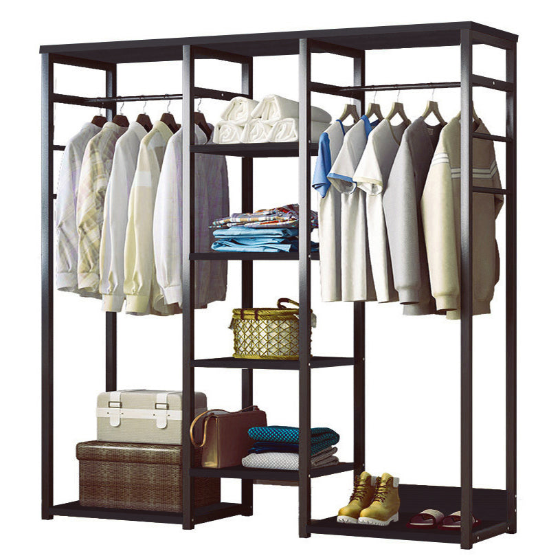Kleiderschrank Galaxy mit Kleiderstangen und Regalen, 120 cm