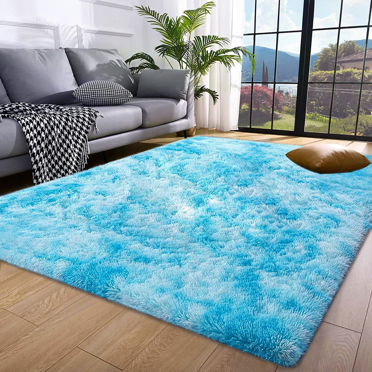 Hochflorteppich Blue Oasis, 200 x 140 cm