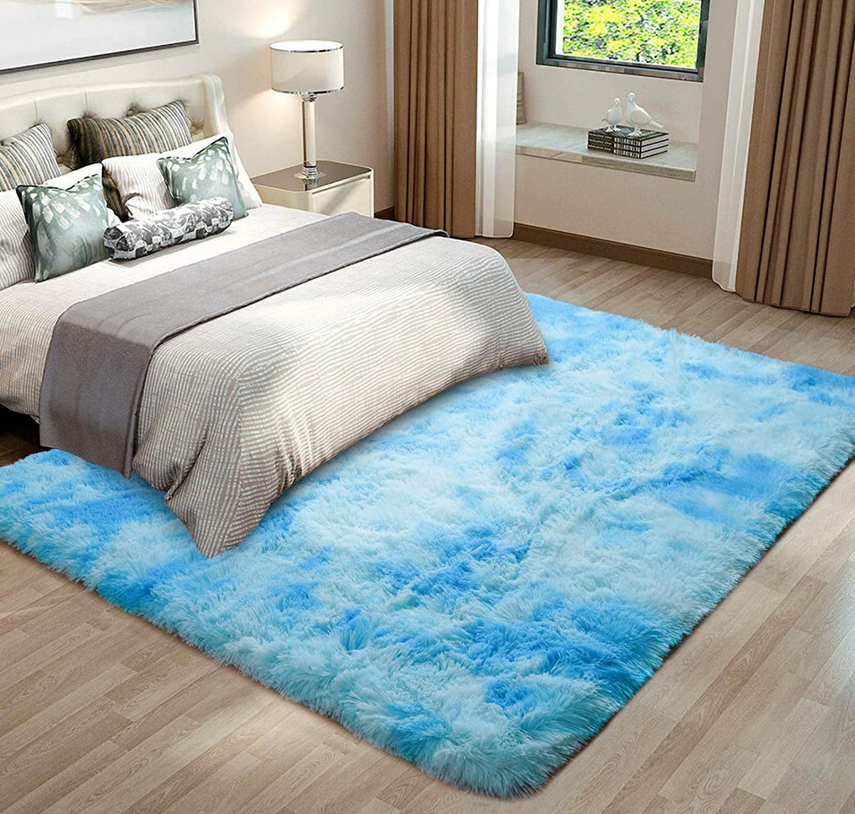 Hochflorteppich Blue Oasis, 200 x 140 cm